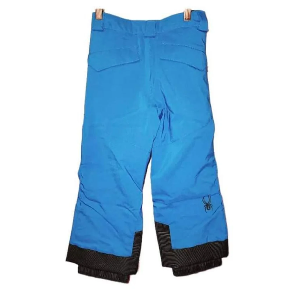 Spyder Ski Sled Snowboard NWT New Boys Snow Pants 5 Blue Black Spider Waterproof - Picture 3 of 3